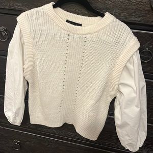 Sanctuary Sweater with Cotton Sleeves Small